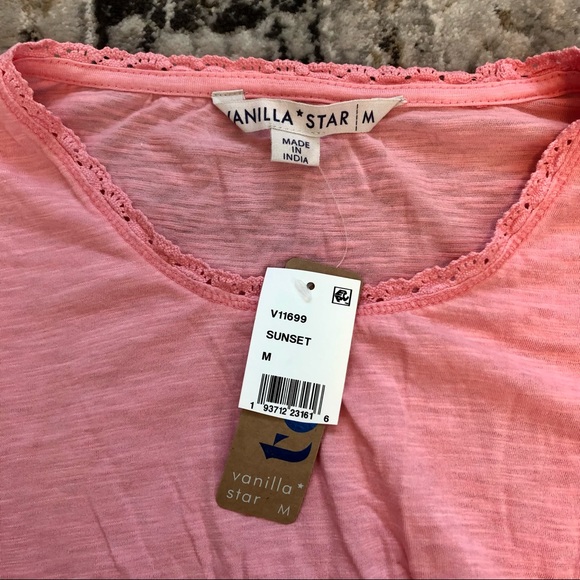 NEW Vanilla Star Pink Peplum Top - Picture 4 of 5